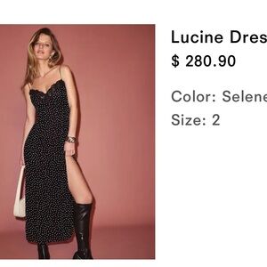 Reformation Lucine Dress Black - Size 2